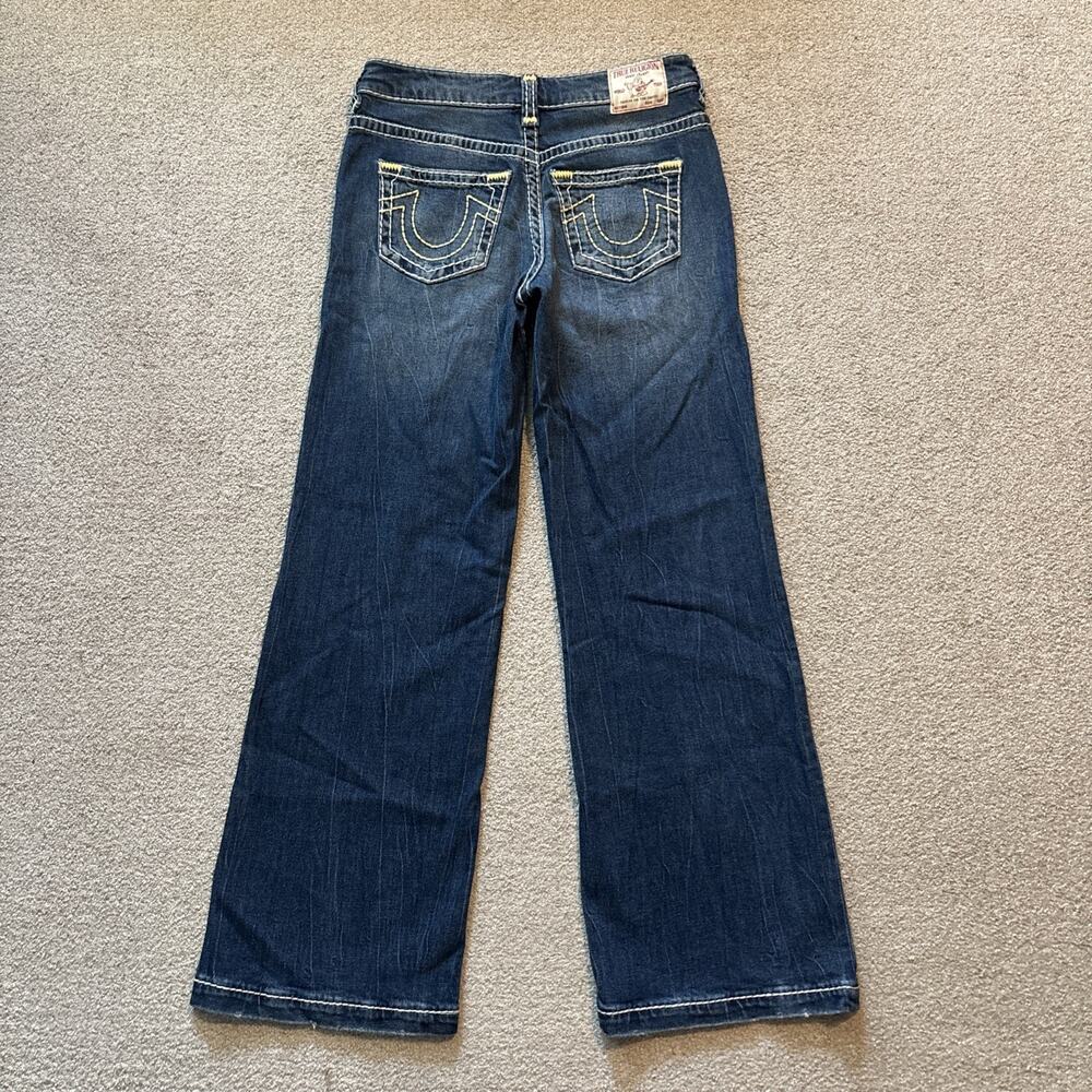 True Religion Bobbi Baggy Jeans Women’s Sz 26/33 Blue Medium Wash Wide Leg Y2K